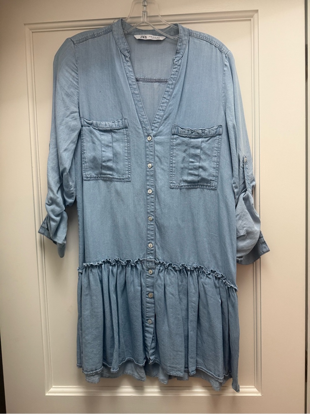 Zara Light Blue Denim Tunic dress